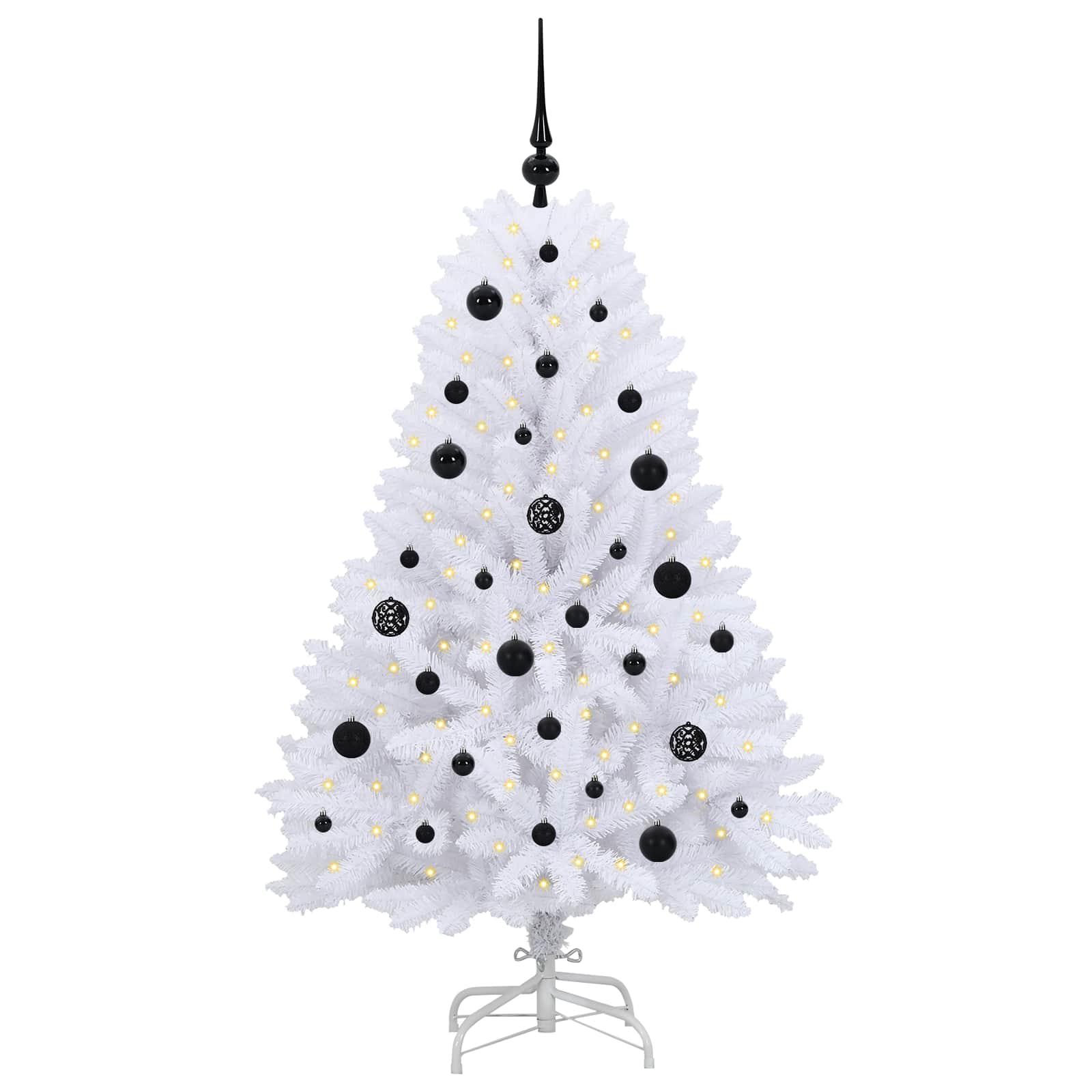 Künstlicher klappbarer Weihnachtsbaum Weiß 120 cm PVC und Stahl