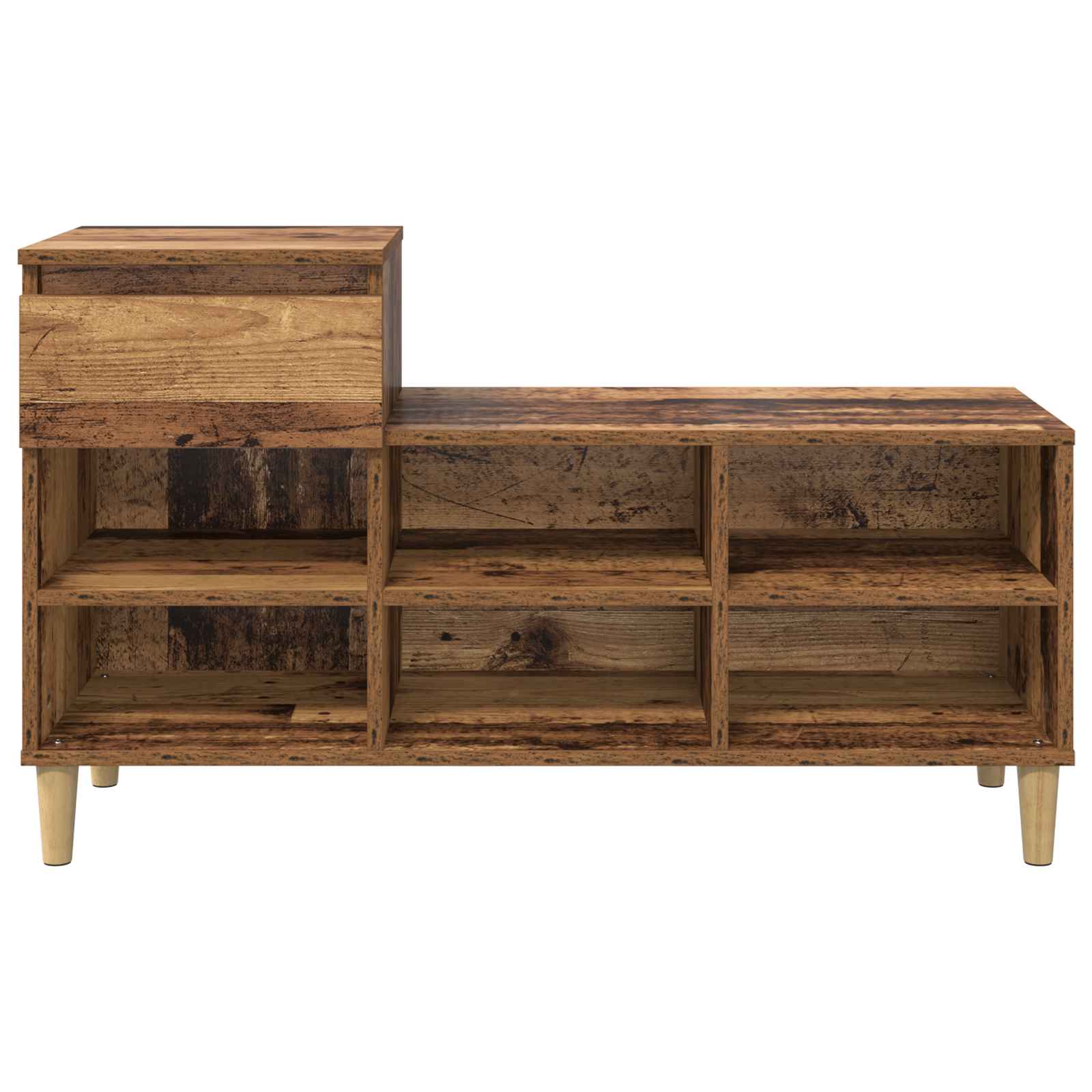 Schuhregal Weiß 102x36x60 cm Holzwerkstoff