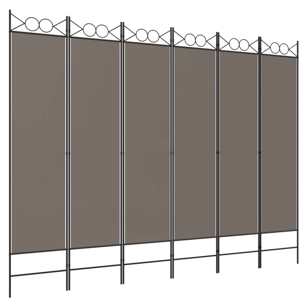 3-teiliger Raumteiler Beige 120 x 200 cm Stoff