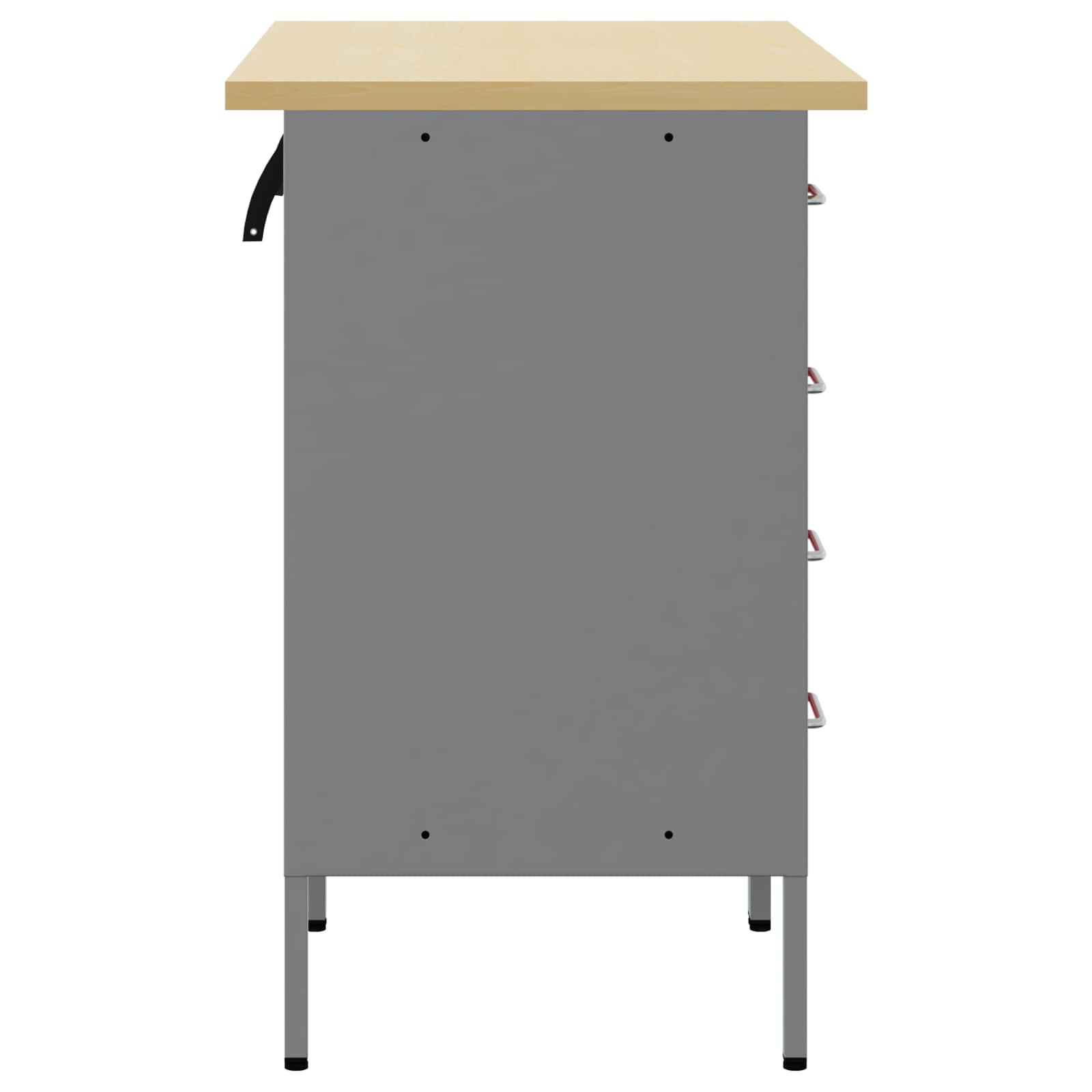 Werkbank mit Schubladen 2 pcs Rot und Grau 100 x 55 x 85 cm