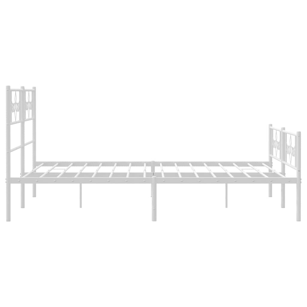 Bettgestell mit Kopfteil Metall Schwarz 100x190 cm