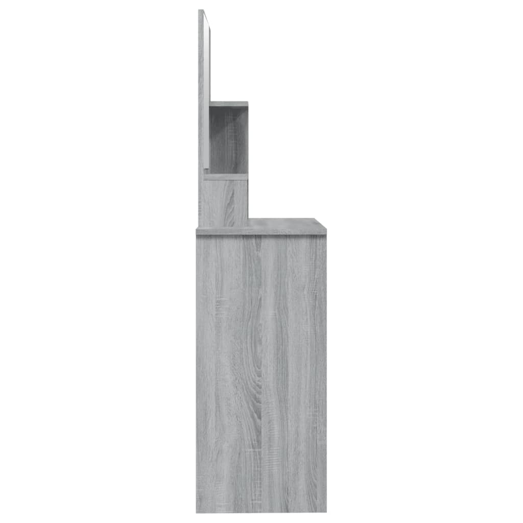 Schminktisch mit Spiegel Weiß 86,5x35x136 cm