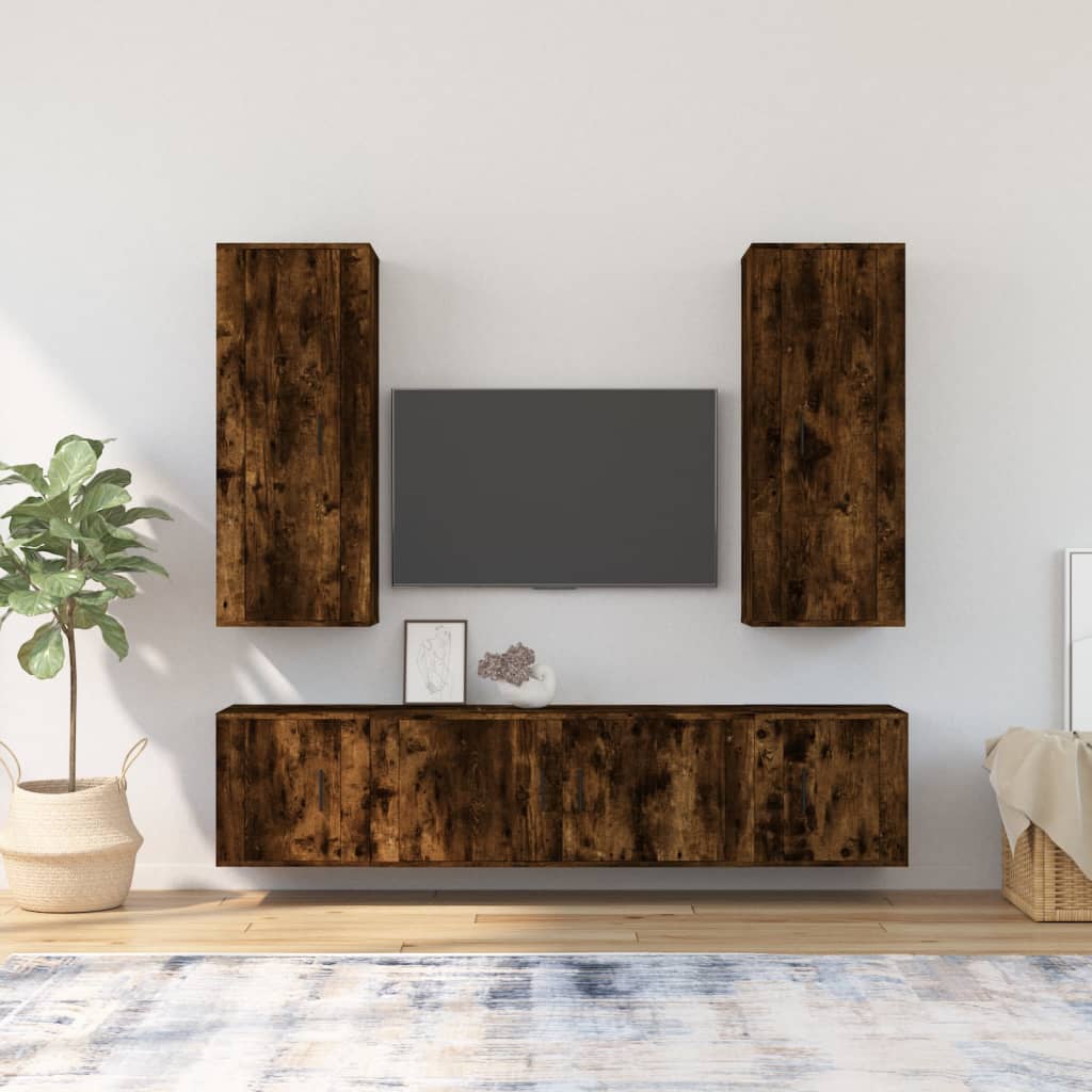 5-tlg. TV-Schrank-Set Weiß Holzwerkstoff
