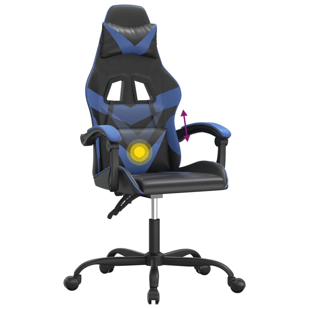 Gaming-Stuhl Drehbar Schwarz und Rot Kunstleder