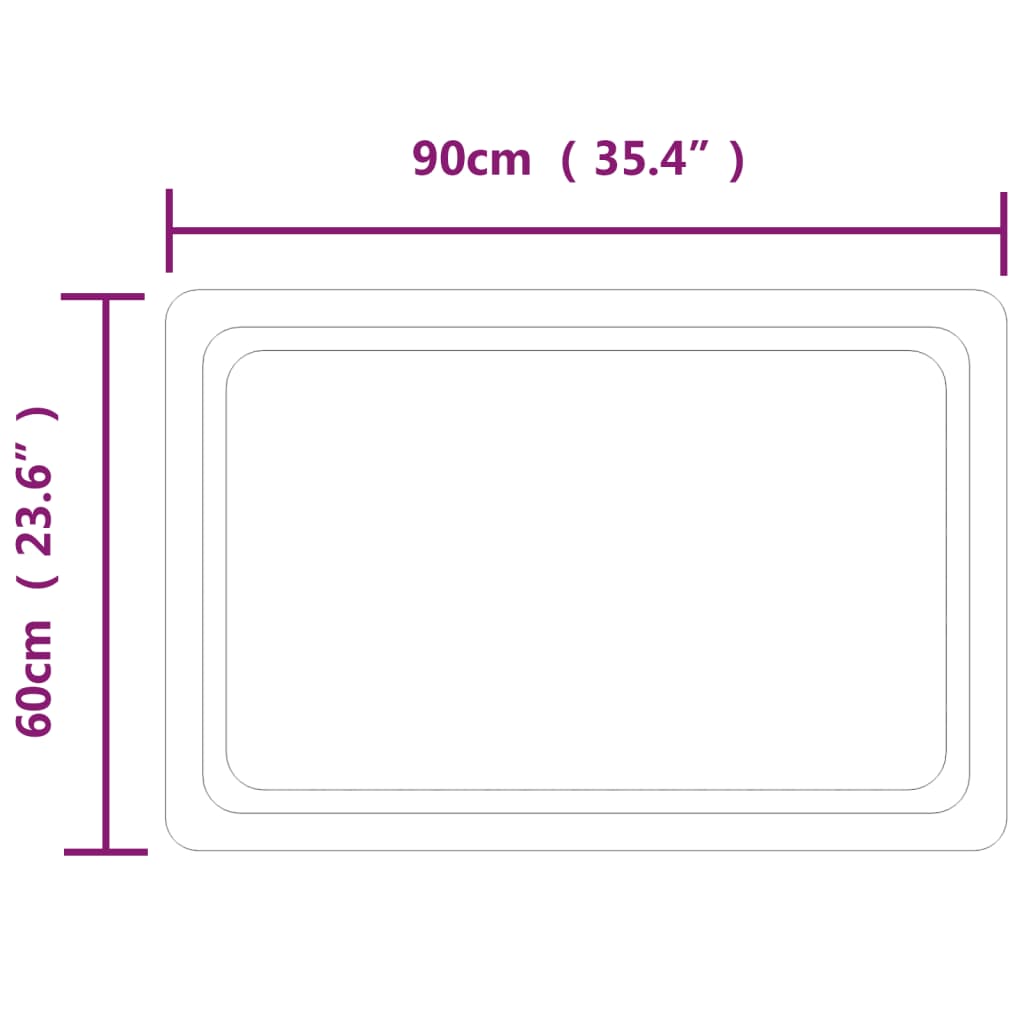 LED-Badspiegel 60x40 cm
