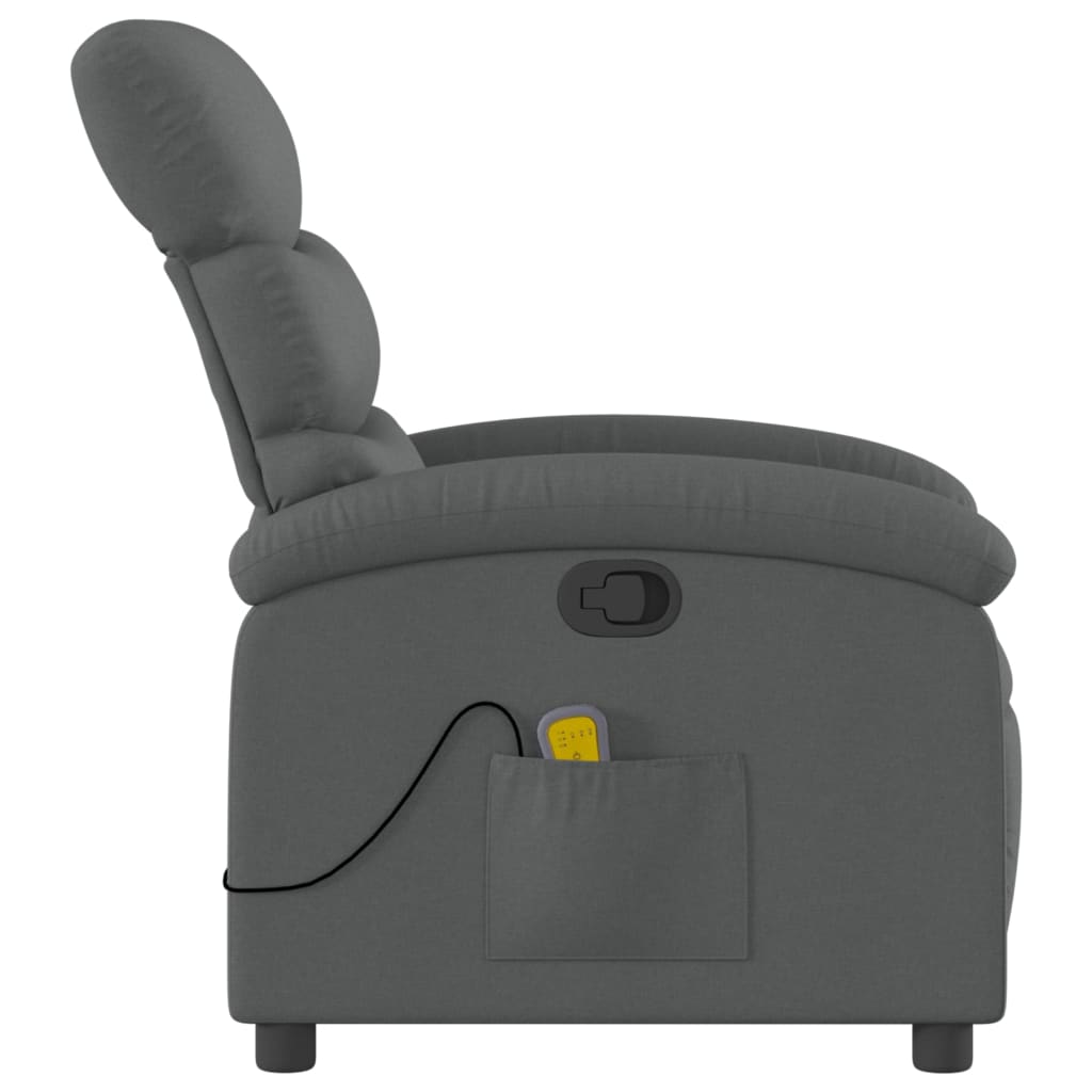 Massage-Relaxsessel, hellgrauer Stoff