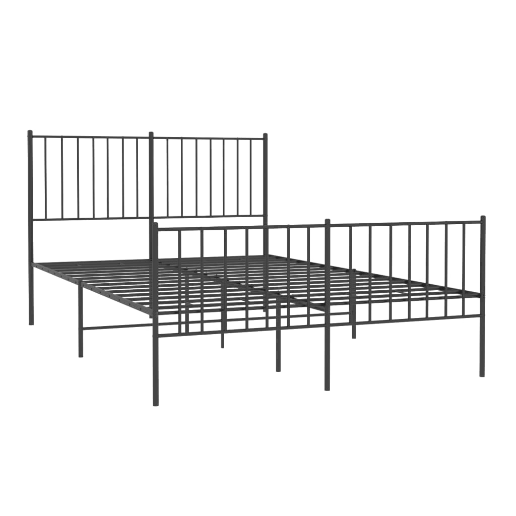 Bettgestell Metall Schwarz 75x190 cm