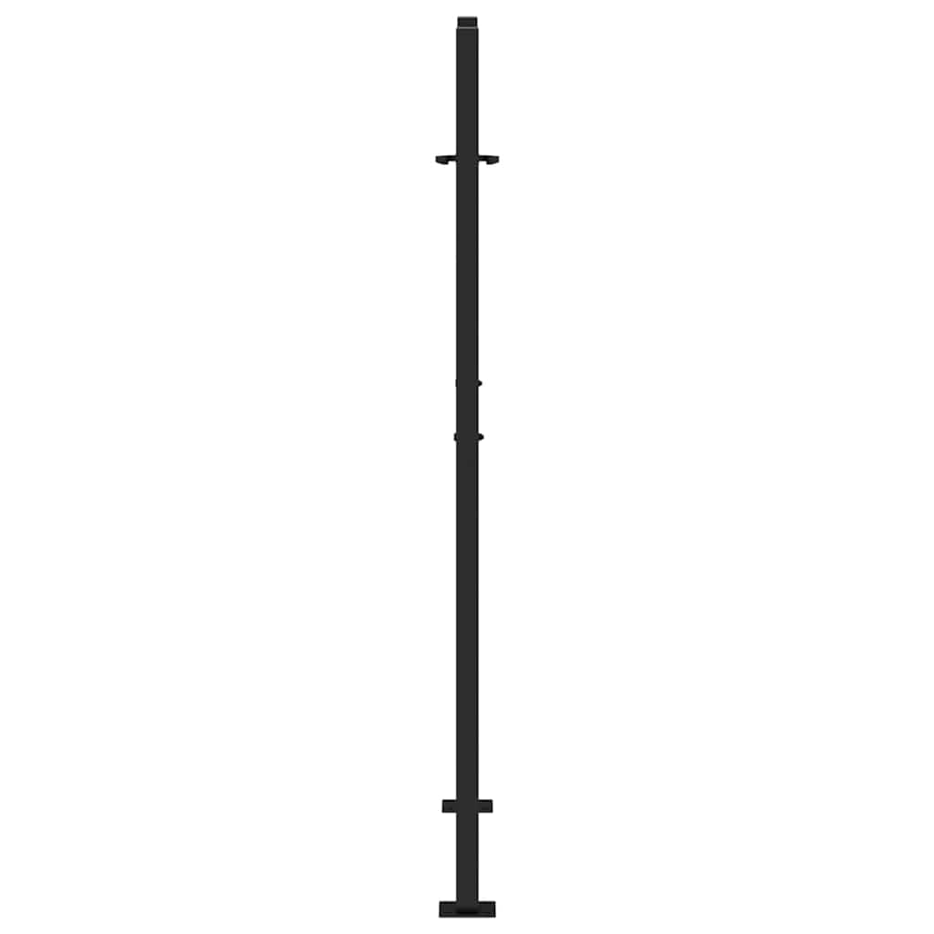 Gartentor Schwarz 100x100 cm Stahl Lichtdesign
