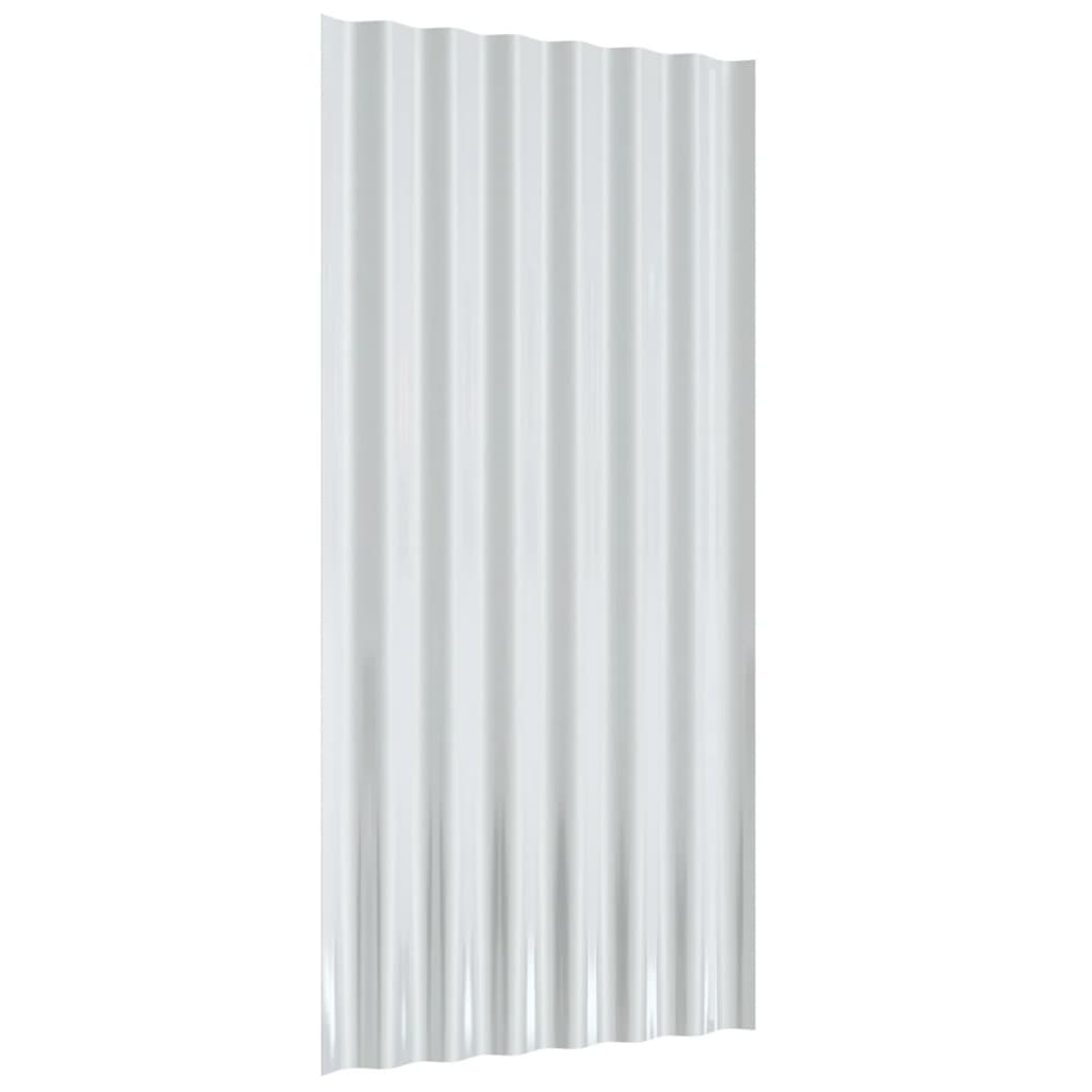 Dachpaneele 12 Stk. Verzinkter Stahl Grün 100x36 cm