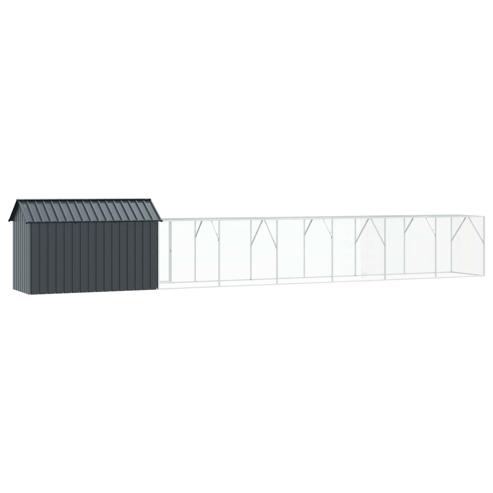 Vogelkäfig Anthrazit 416,5 x 103 x 142 cm Verzinkter Stahl