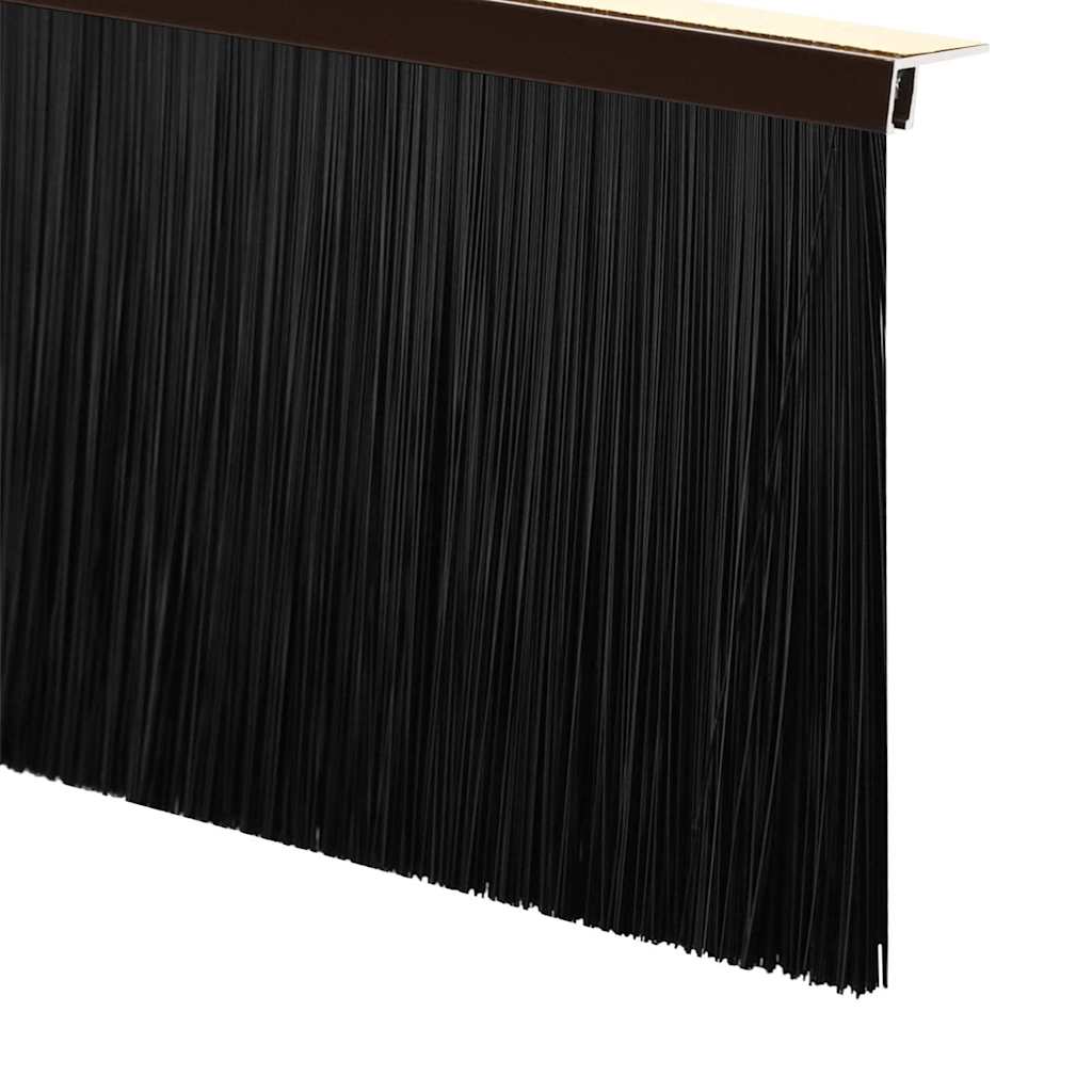 Selbstklebende Türbürstendichtungen 2 pcs Braun 100 cm