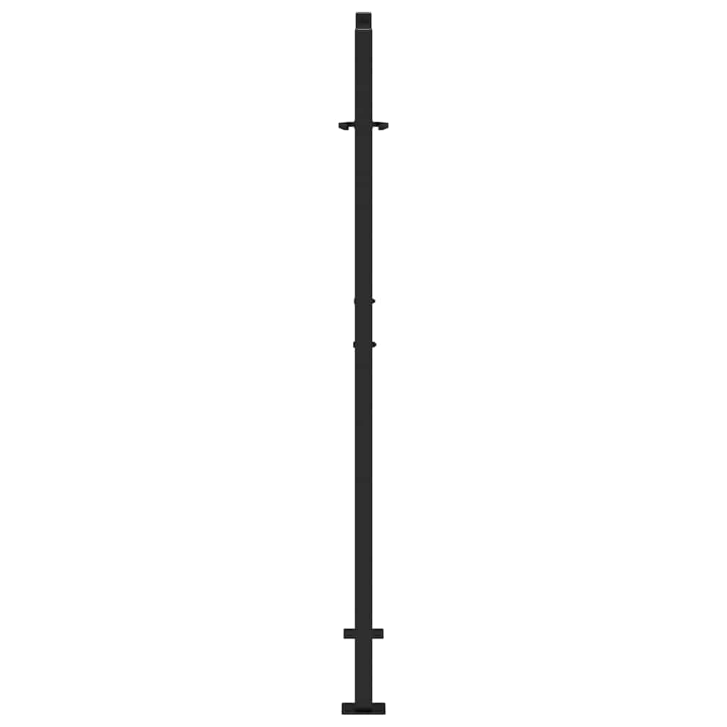 Gartentor Schwarz 100x100 cm Stahl Lichtdesign