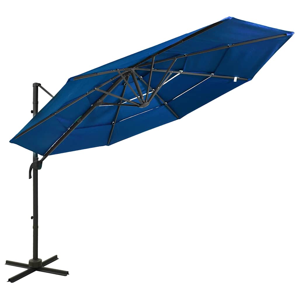 Sonnenschirm mit Aluminium-Mast 4-lagig Sandfarben 3x3 m