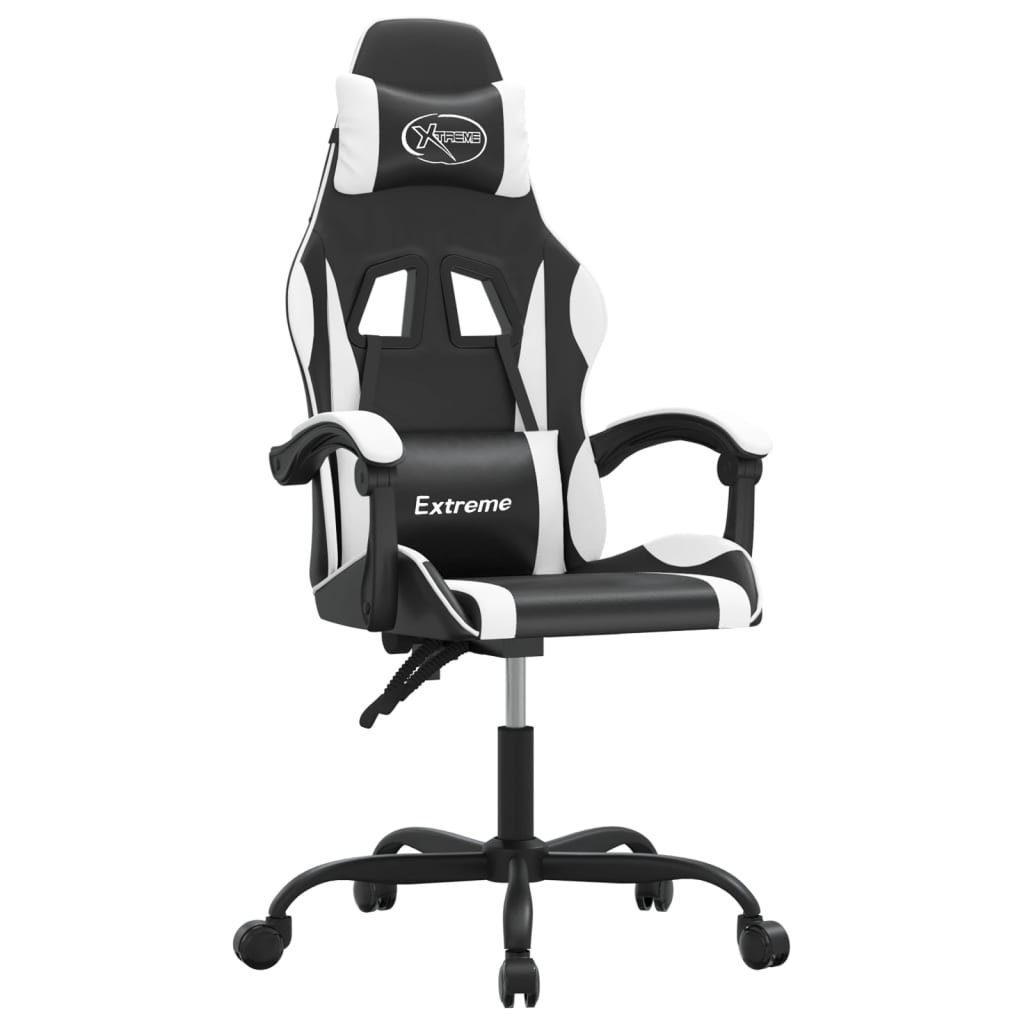 Gaming-Stuhl Drehbar Schwarz und Grün Kunstleder
