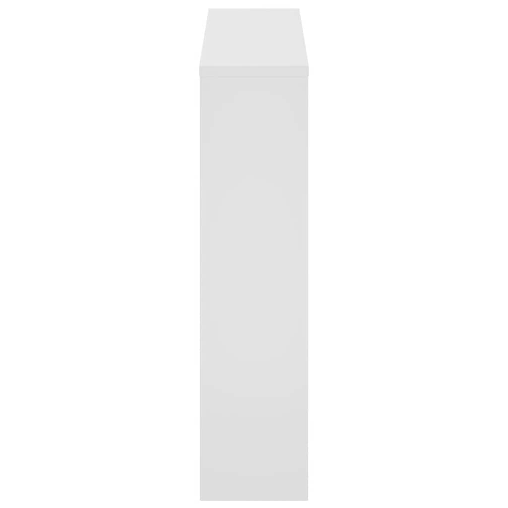 Schuhschrank mit 2 Fächern Spiegel Eiche-Optik 63x17x67 cm