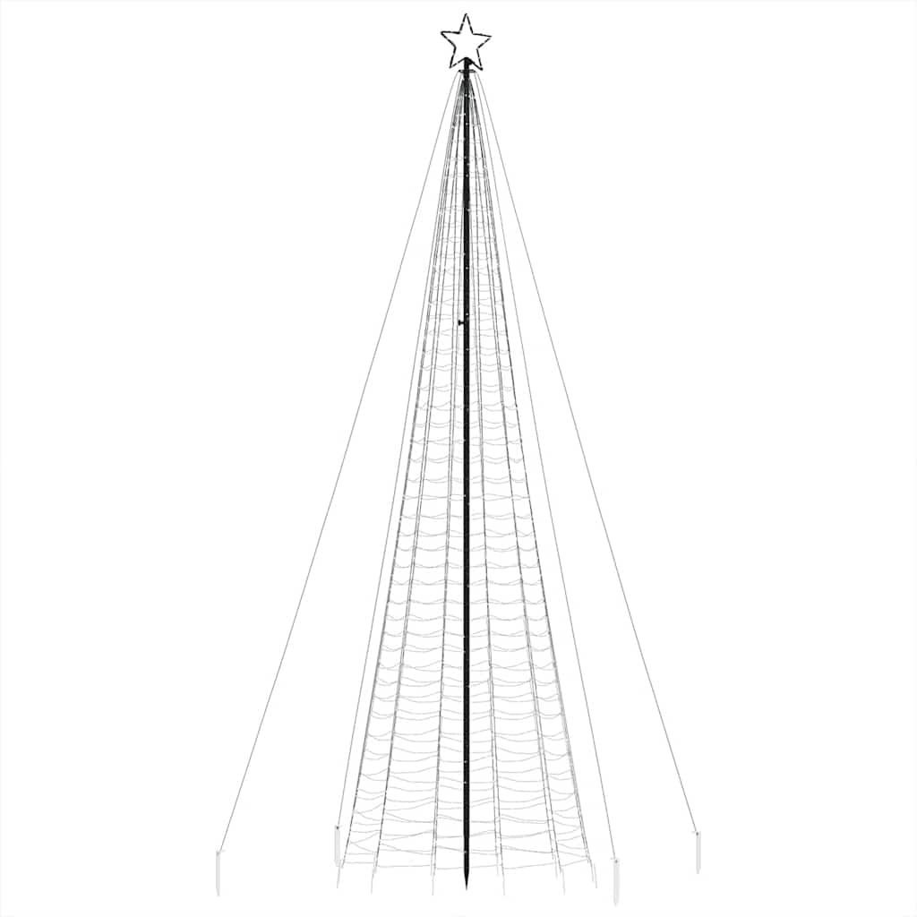 LED-Weihnachtsbaum mit Erdspießen 220 LEDs Warmweiß 180 cm