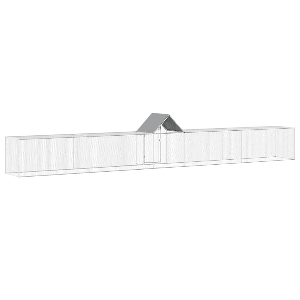 Hühnerstall 3x1x1,5 m Verzinkter Stahl
