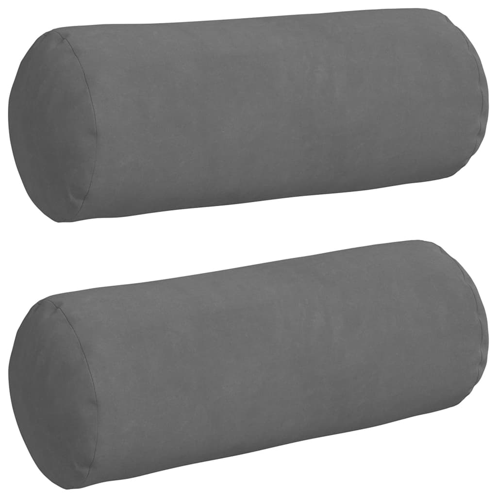 Bolsterkissen 2 Stück Taupe Ø 15 x 40 cm Mikrofaserstoff