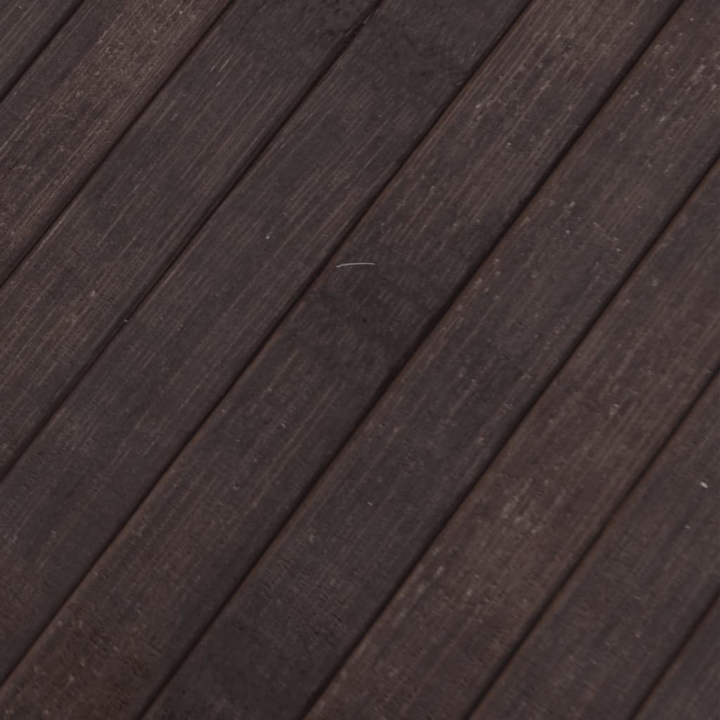 Teppich Rund Schwarz 60 cm Bambus