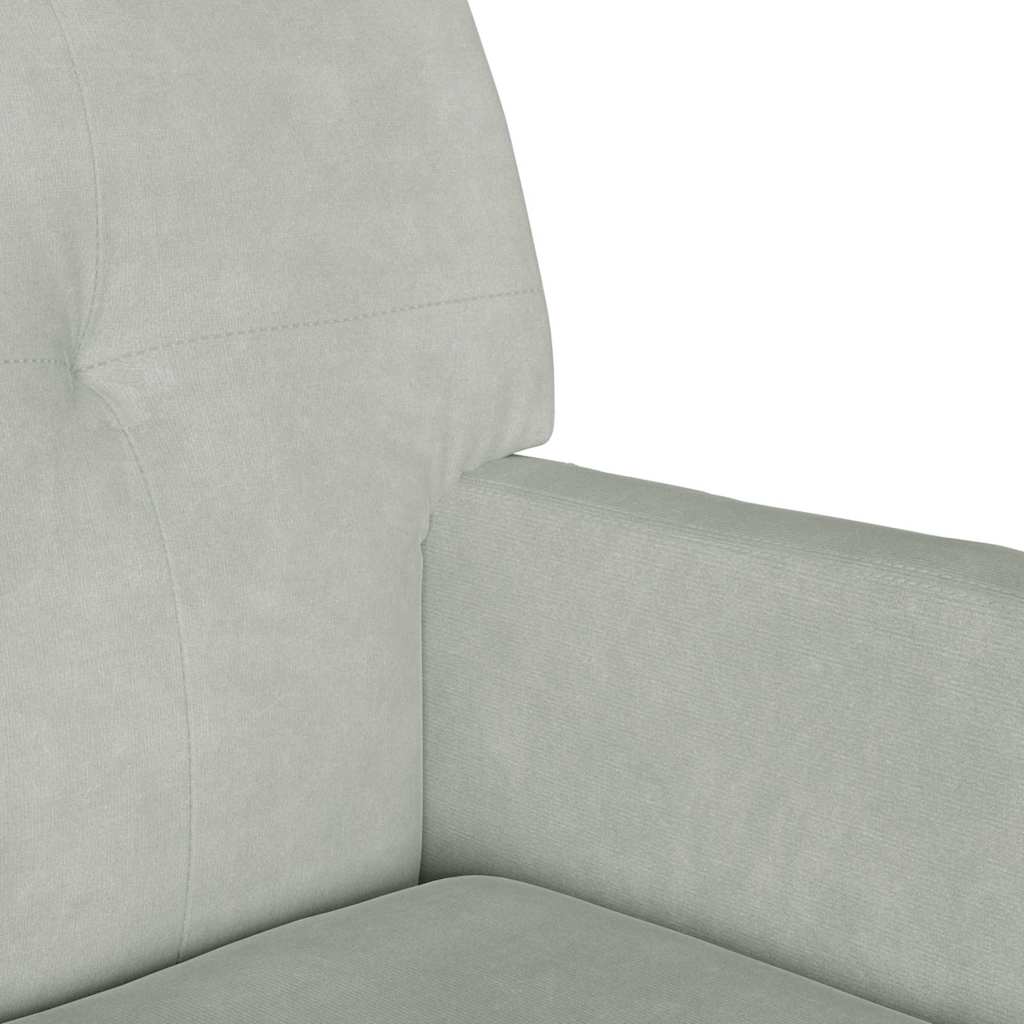Chesterfield Bank Hellgrau 112 x 65,5 x 75 cm Samt