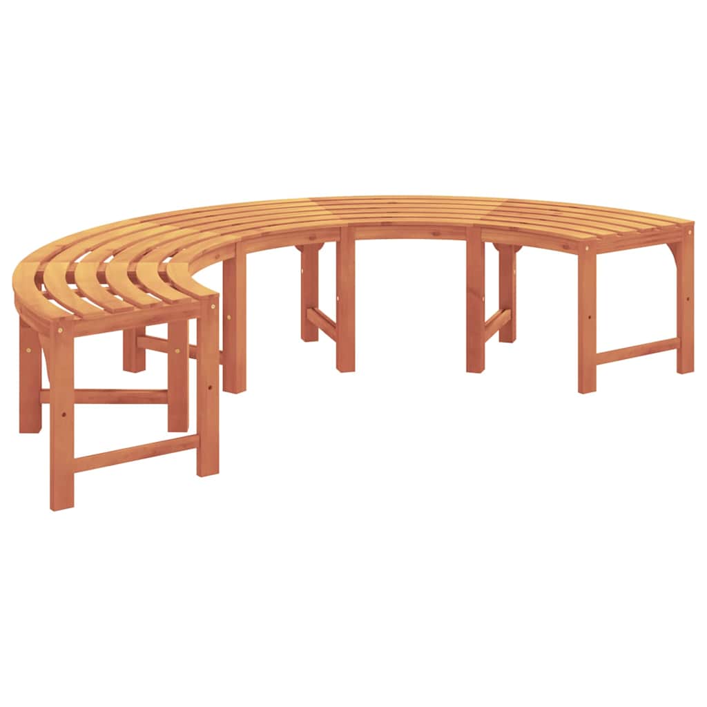 Baumbank Rund Ø208 cm Massivholz Eukalyptus