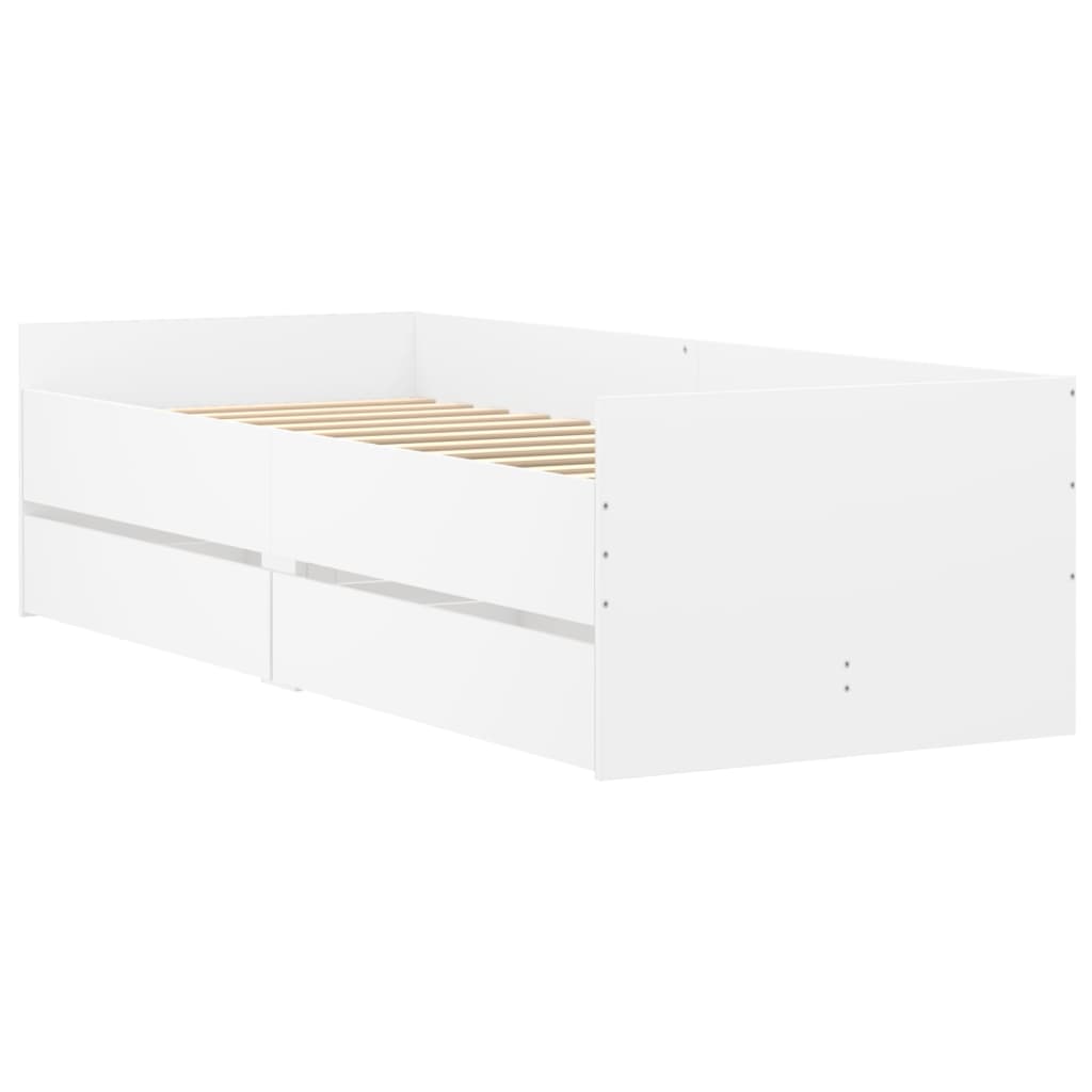 Bett mit Schubladen Braun Eiche-Optik 75x190 cm