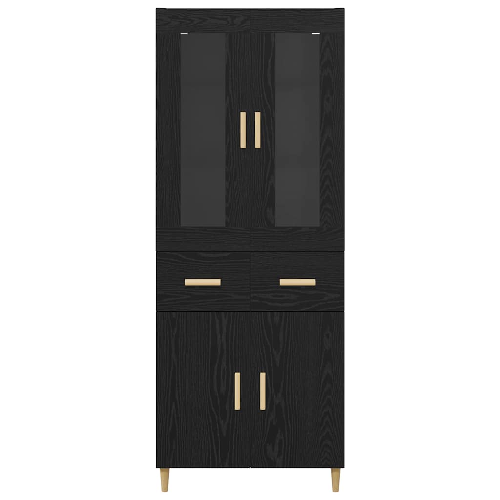 Highboard Altholz 69,5 x 34 x 180 cm Holzwerkstoff