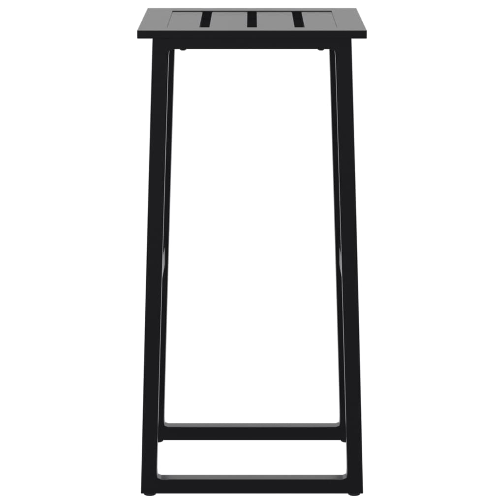 Barhocker 2 Stk. Schwarz 38x38x80 cm Pulverbeschichteter Stahl