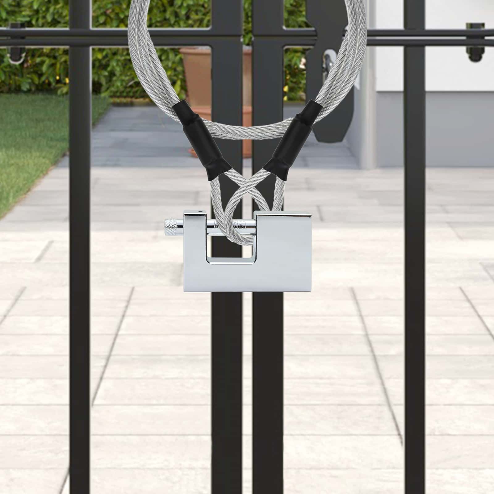 Vorhängeschloss 2 pcs Silber Stahl