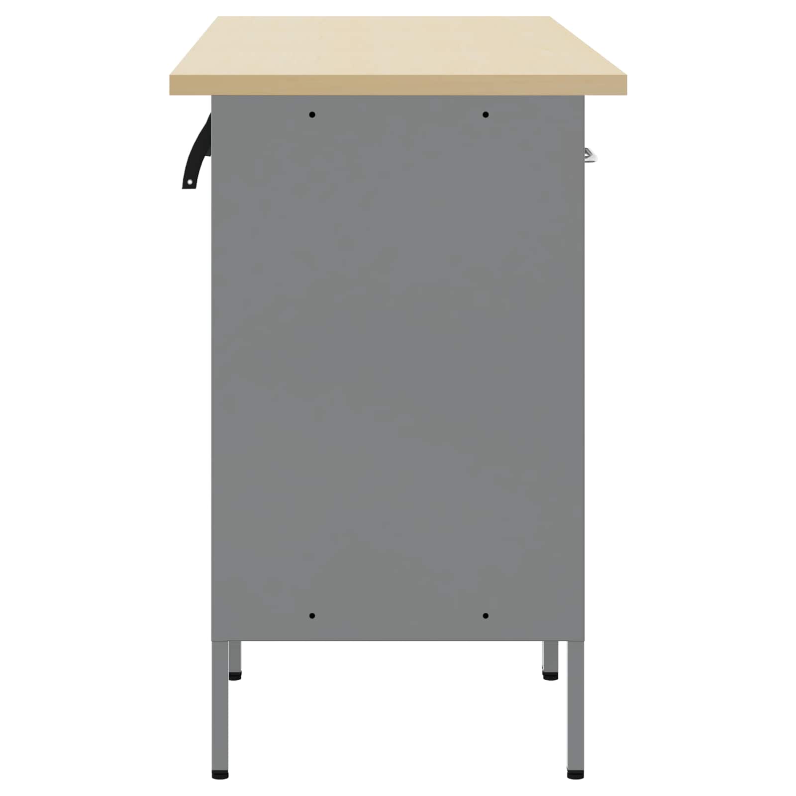 Werkbank mit Schubladen 2 pcs Rot und Grau 100 x 55 x 85 cm
