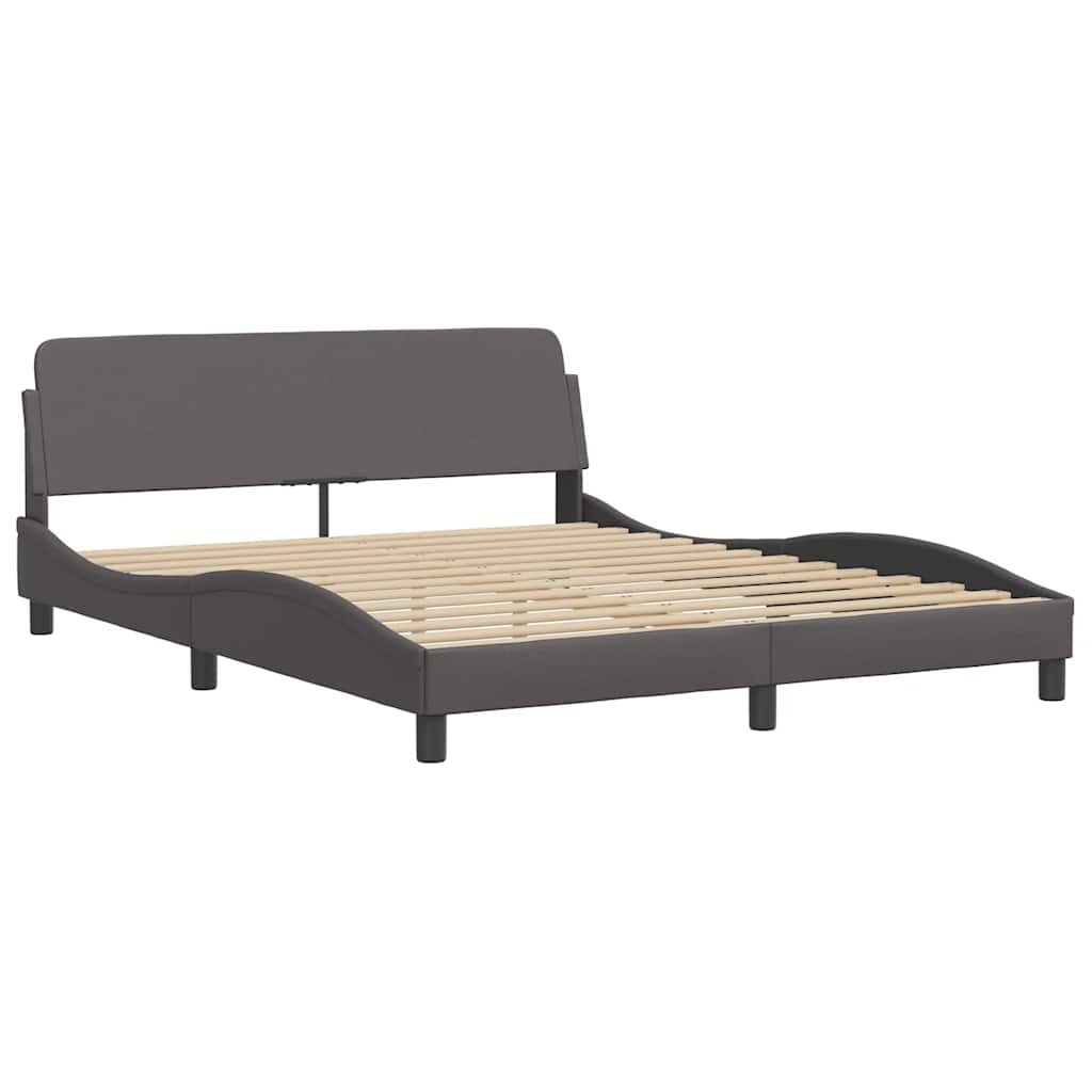 Bett mit Matratze "Dover" Schwarz 80x200 cm Kunstleder