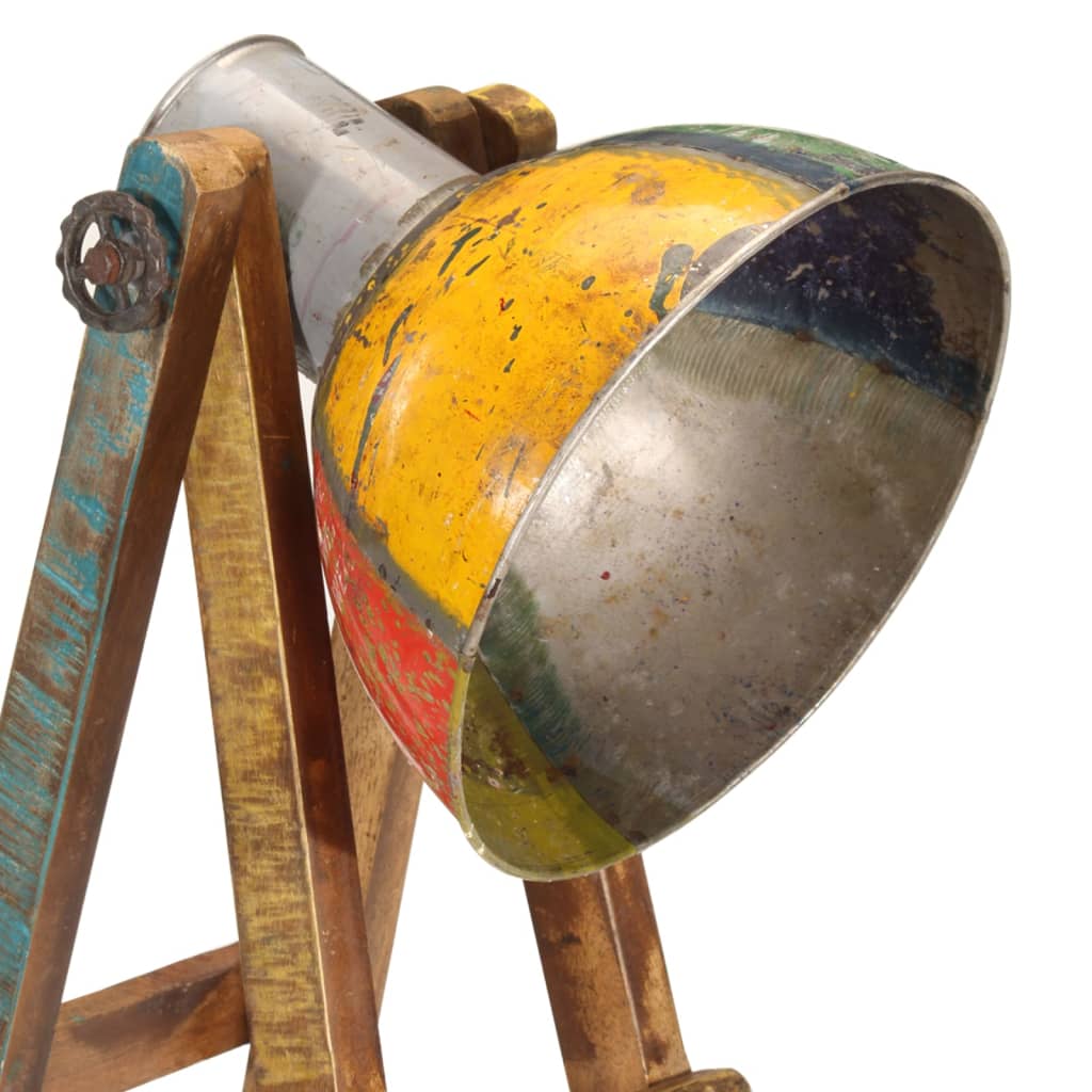 Stehlampe Silbern E27 Mango Massivholz