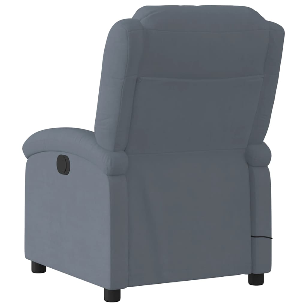 Massage-Relaxsessel, hellgrauer Samt