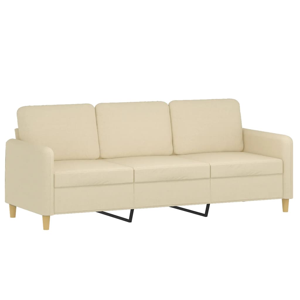 2-Sitzer-Sofa mit Zierkissen Braun 120 cm Stoff