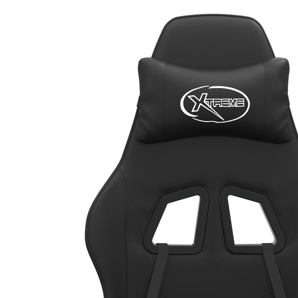 Gaming-Stuhl Drehbar Schwarz und Grün Kunstleder