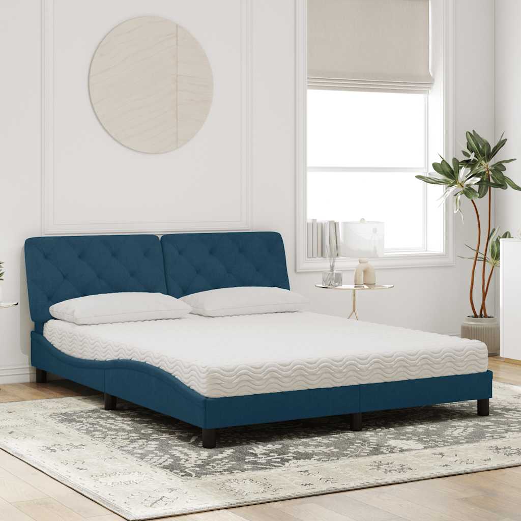 Bett mit Matratze Hellgrau 80x200 cm Samt