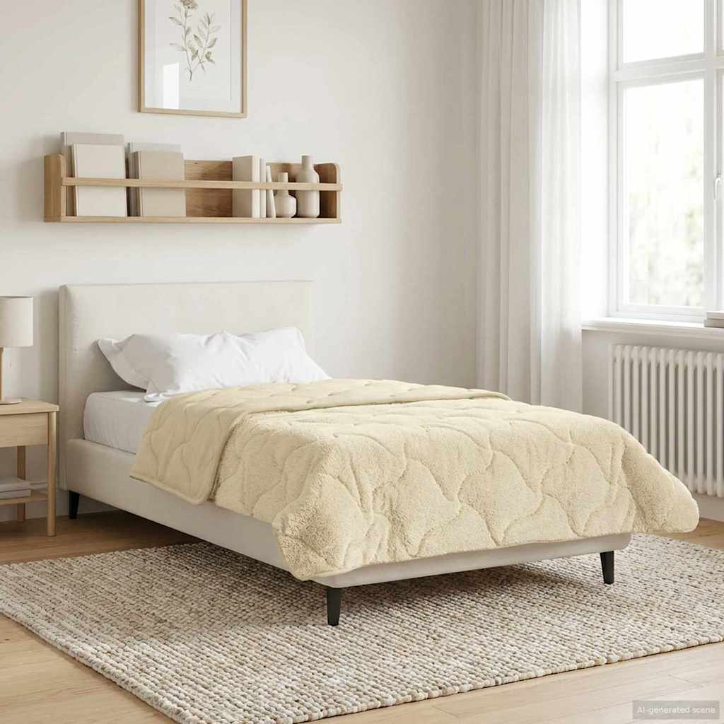 Ganzjahresbettdecke Gepolstert Anthrazit 135 x 200 cm