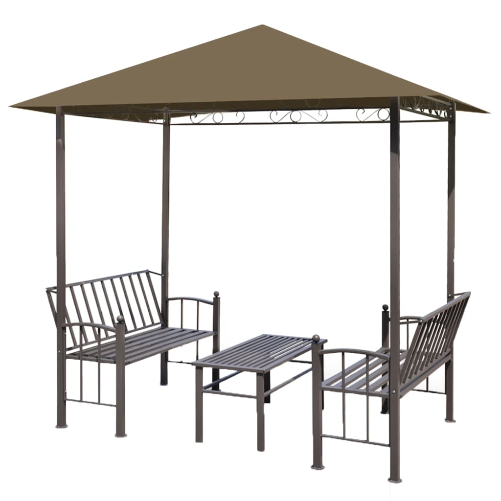Gartenpavillon mit Tisch und Bänken 2,5x1,5x2,4 m