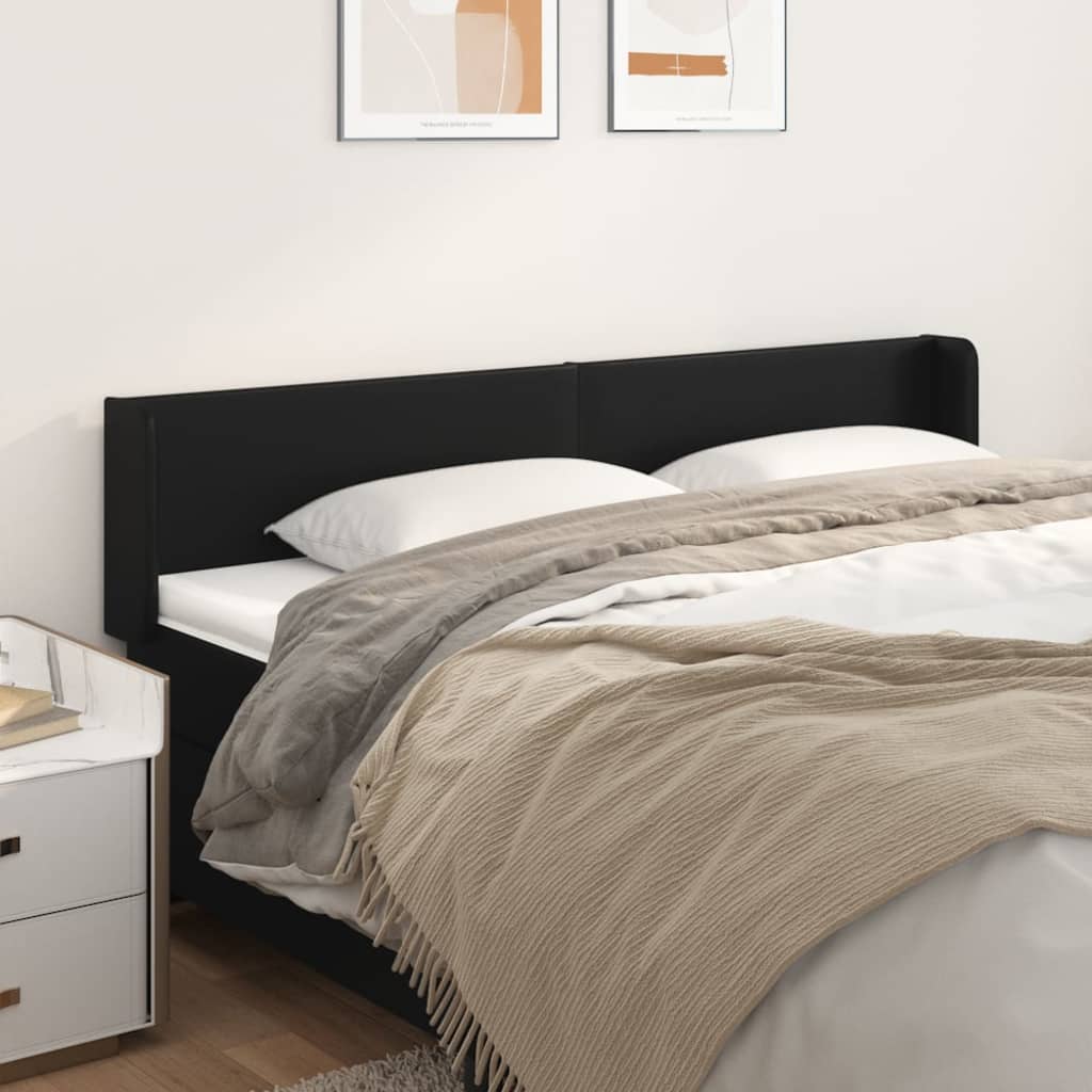 Kopfteil mit Ohren Creme 83x16x78/88 cm Kunstleder