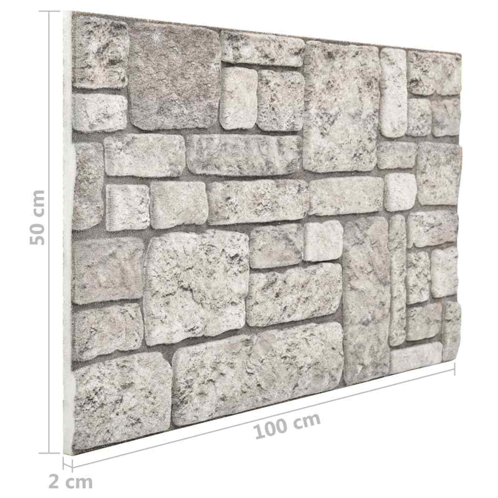 Wandpaneele 10 pcs Ziegel 100 x 50 cm EPS-Schaum