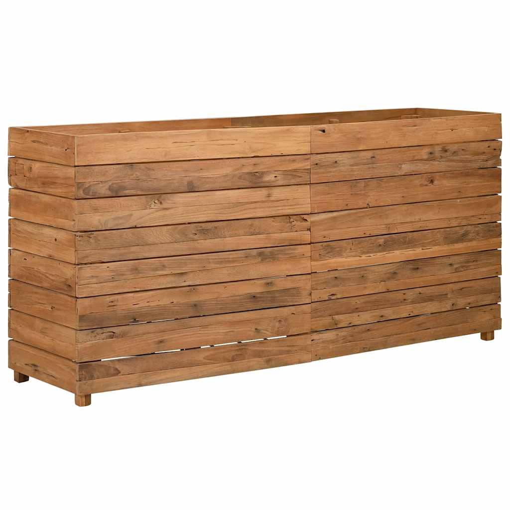 Hochbeet 100x40x72 cm Teak Altholz und Stahl