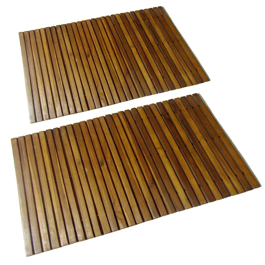 Badematte Braun 60 x 40 cm Massives Akazienholz