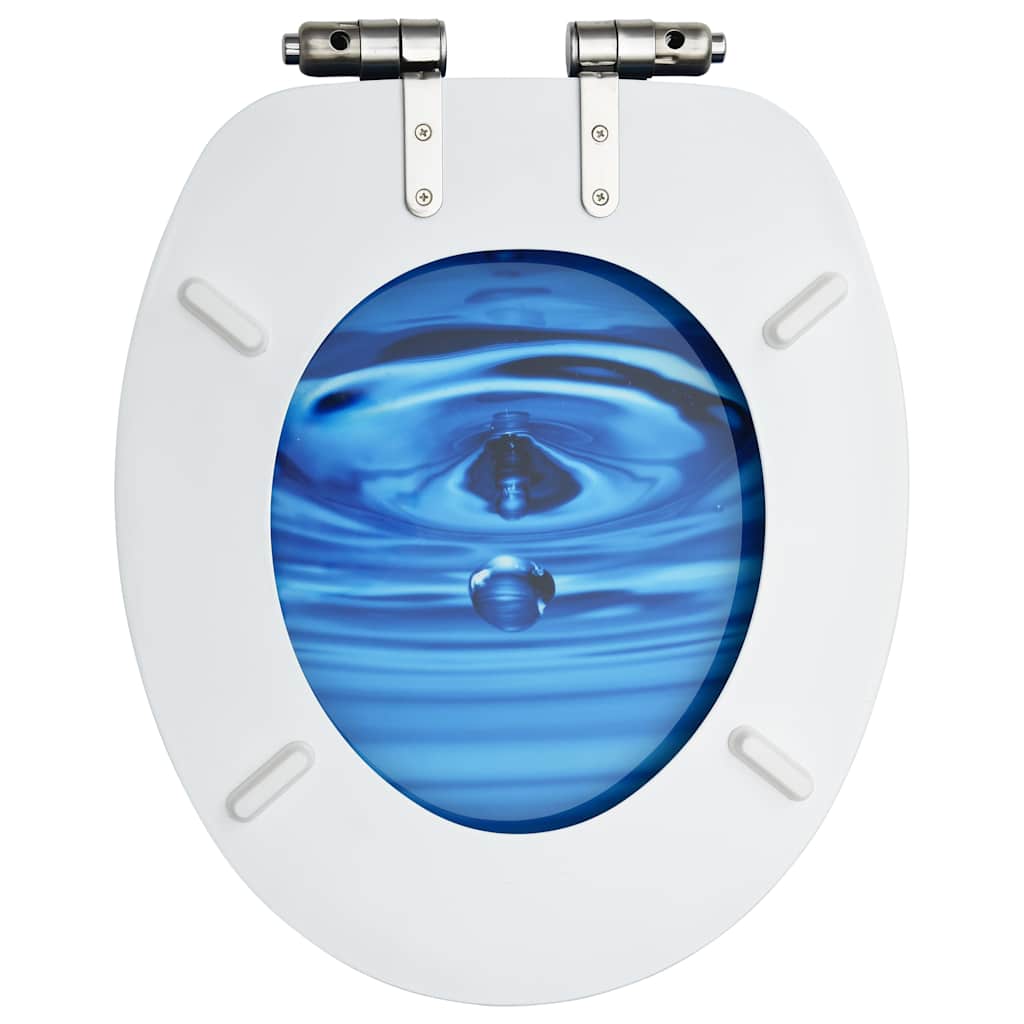 Toilettensitz MDF Deckel Schlichtes Design Weiß
