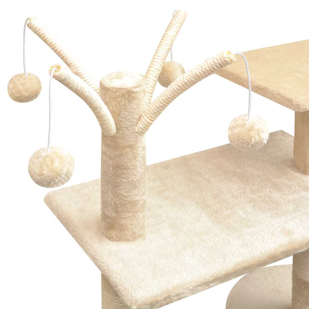 Katzen-Kratzbaum Sisal 125 cm Beige