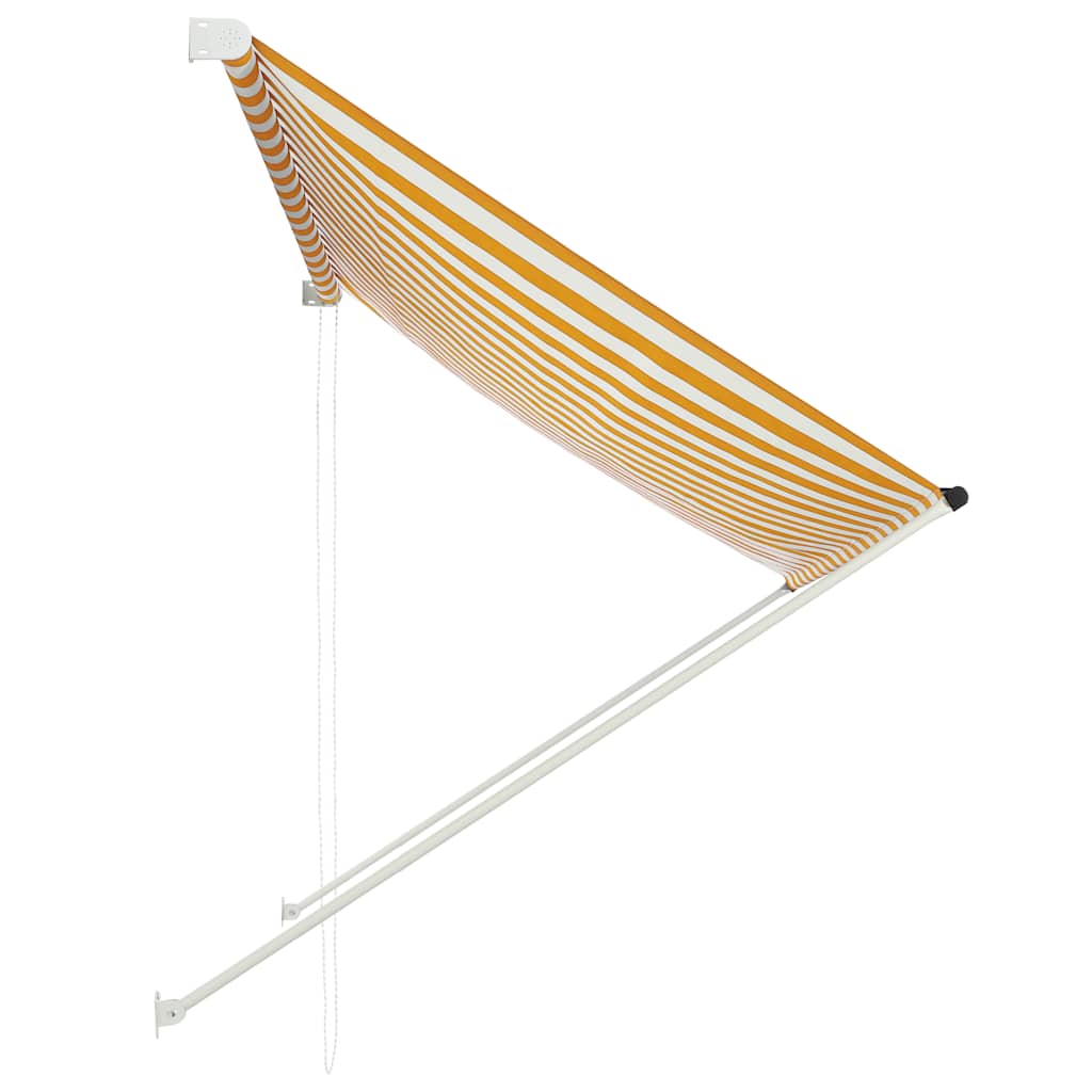 Einziehbare Markise 150×150 cm Blau und Weiß