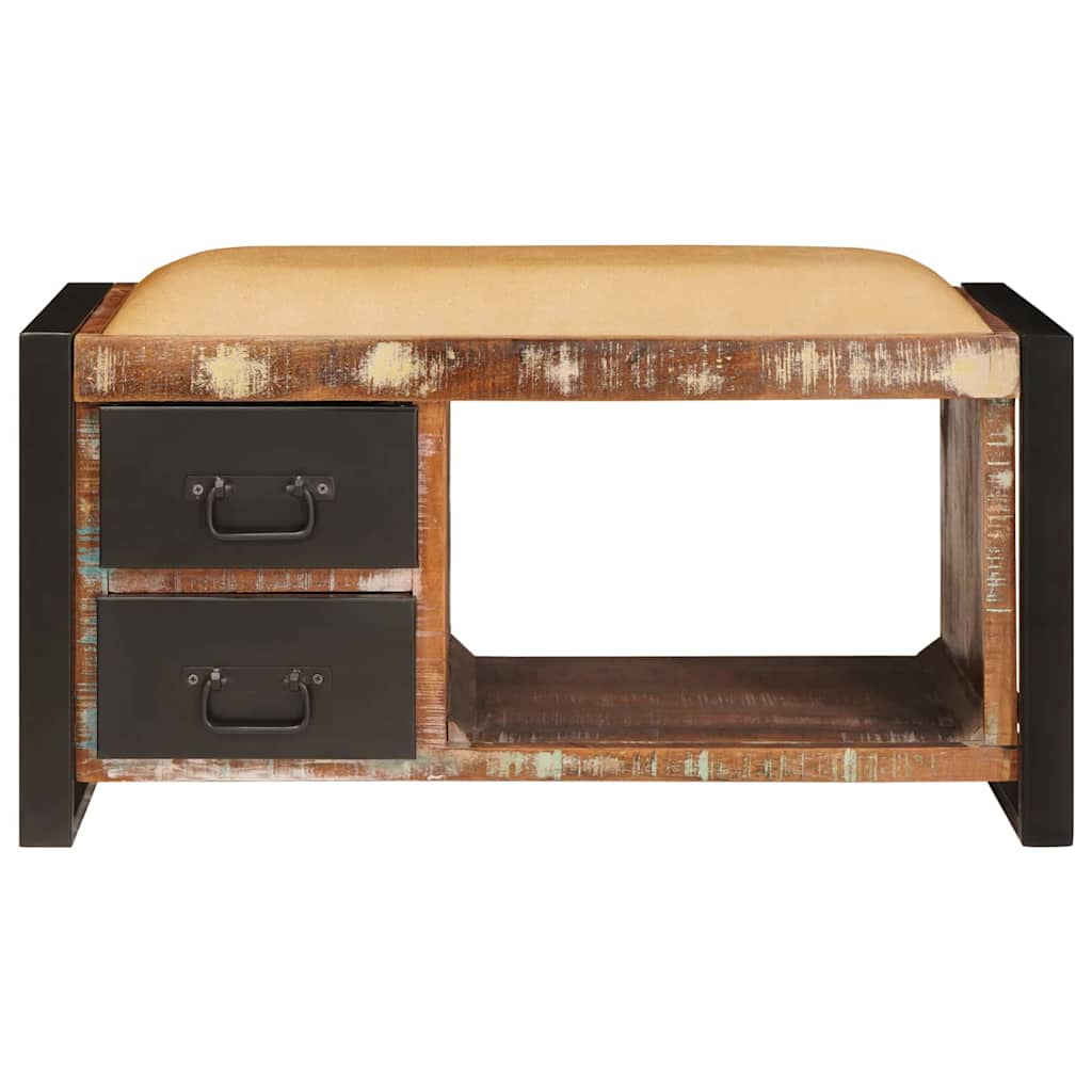 Sitzbank mit Stauraum Braun 80 x 35 x 40 cm Massivholz Mango