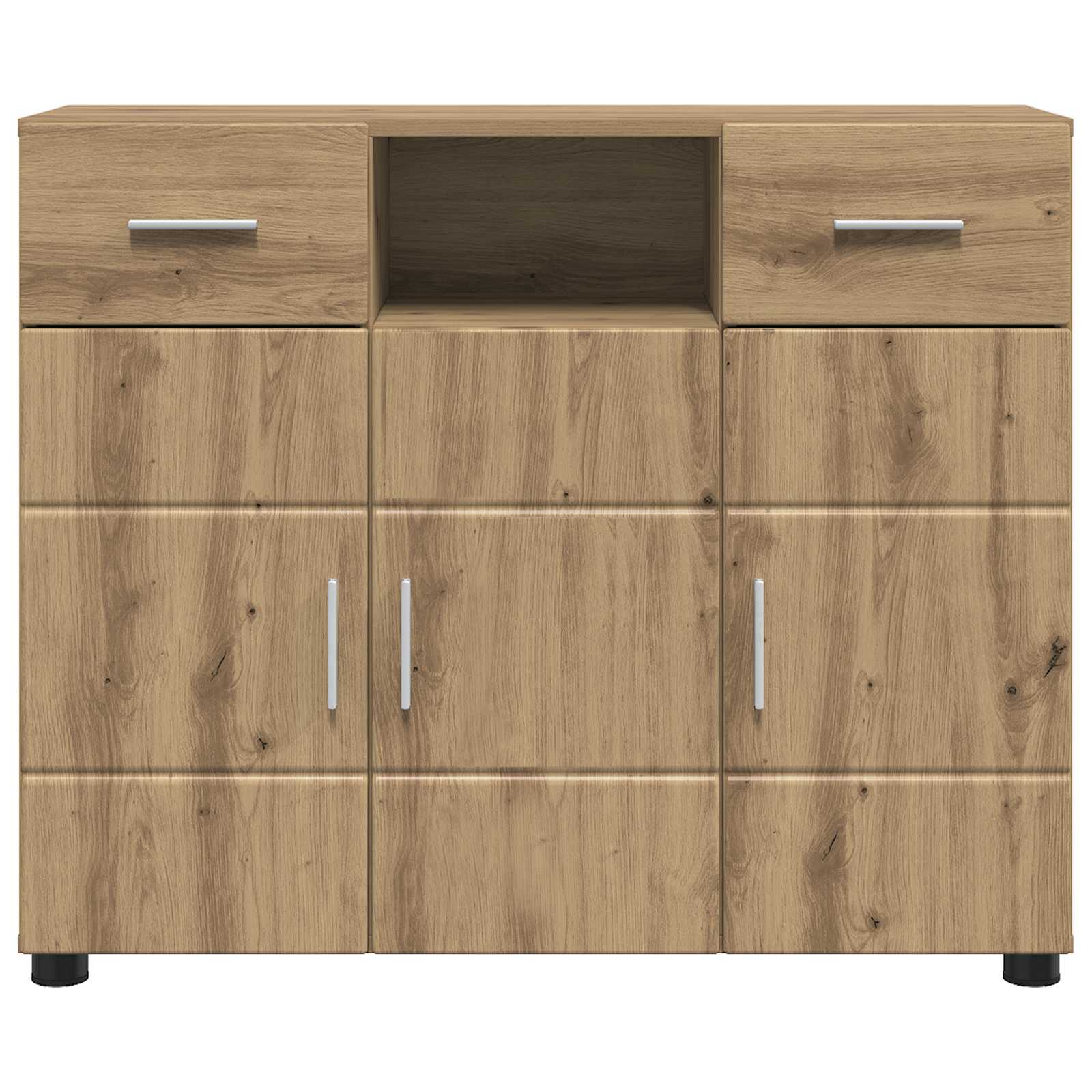 Highboard mit Regal FLORIN Weiß 60 x 35 x 182 cm Holzwerkstoff