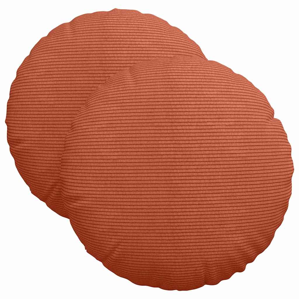 Sitzkissen 2 pcs Hellgrau Ø30 x 13 cm Cordstoff