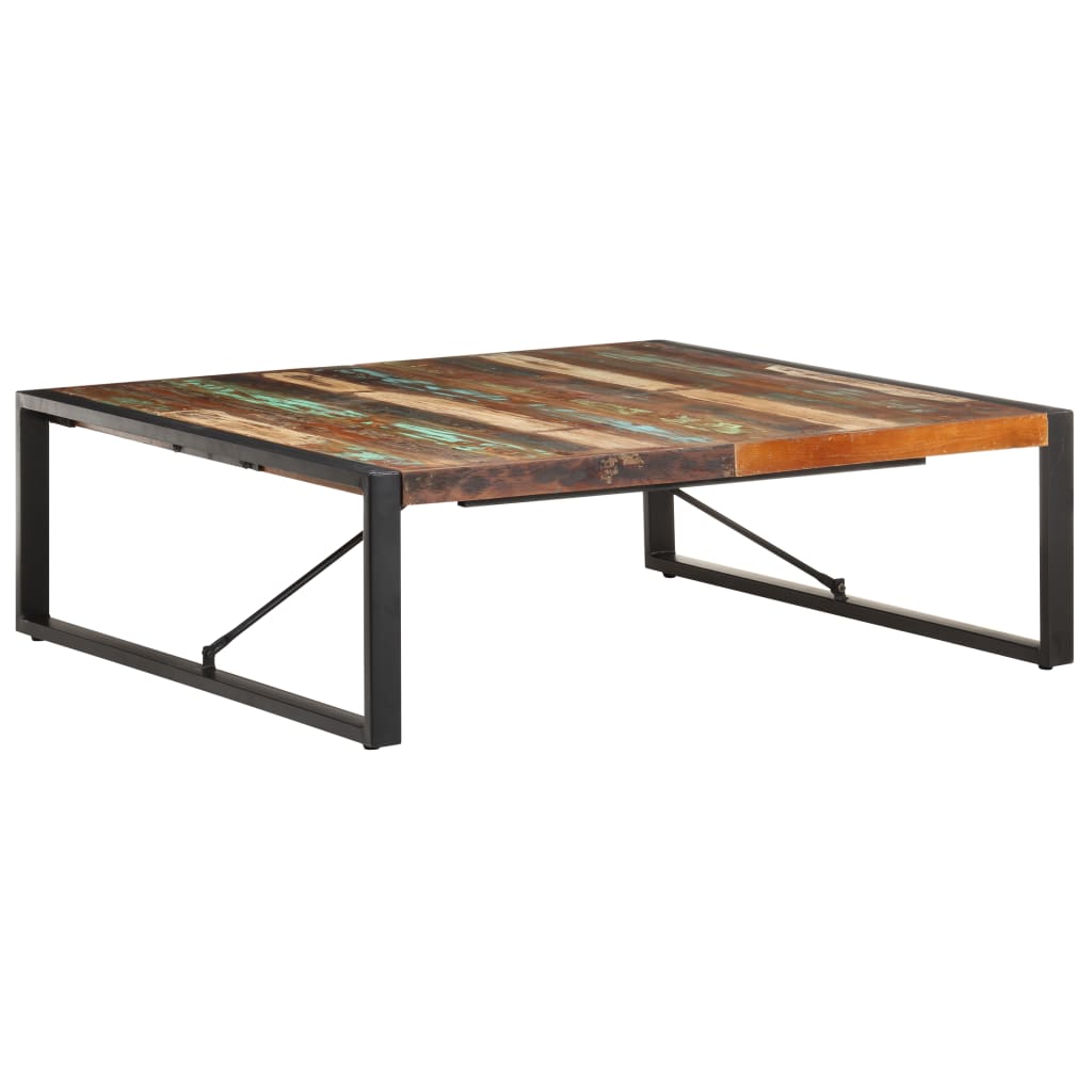 Couchtisch 140x140x40 cm Raues Mangoholz