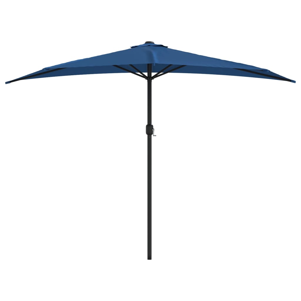 Balkon-Sonnenschirm Alu-Mast Bordeauxrot 270x144x222cm Halbrund